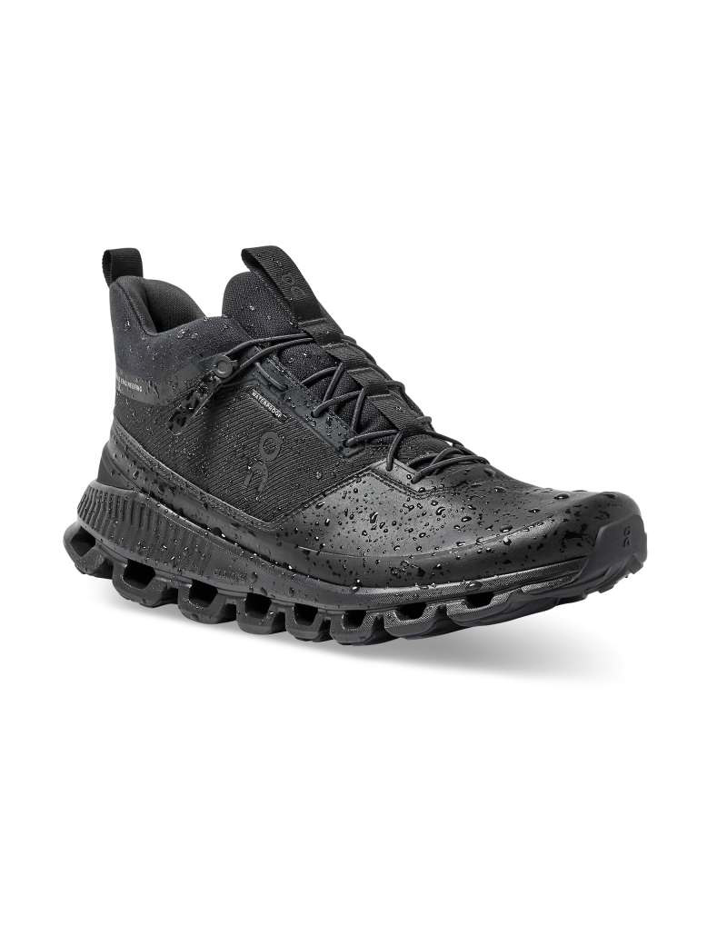 ON Кроссовки CLOUD HI WATERPROOF All Black мужские Артикул: 000028.99674