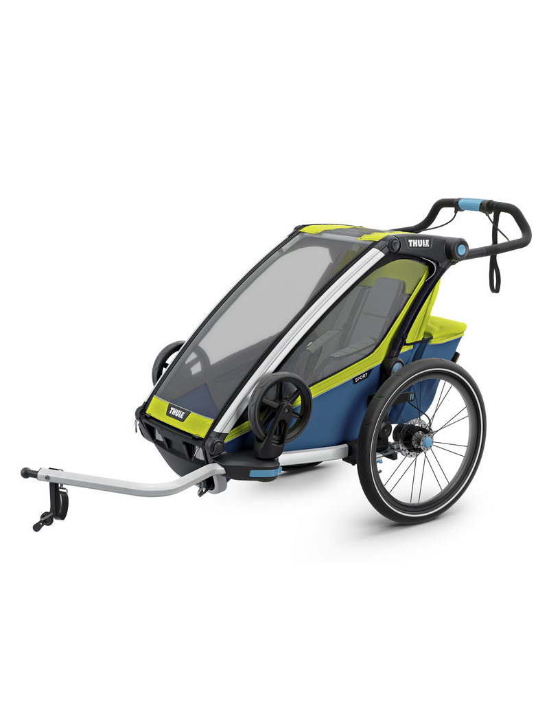 THULE Детская мультиспортивная коляска Thule Chariot Sport 1, салатовая Артикул: 10201002