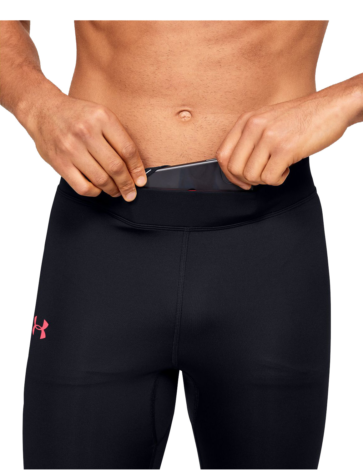 UNDER ARMOUR Тайтсы мужские QUALIFIER SPEEDPOCKET PERFORATED Артикул: 1350111
