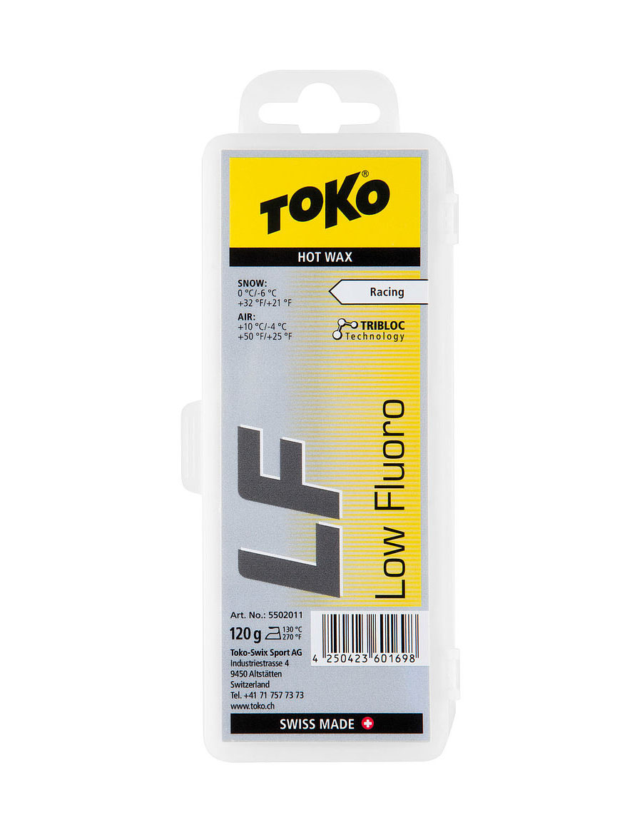 TOKO Парафин низкофтористый LF RACING HOT WAX YELLOW (0/-6), 120 г Артикул: 5502011