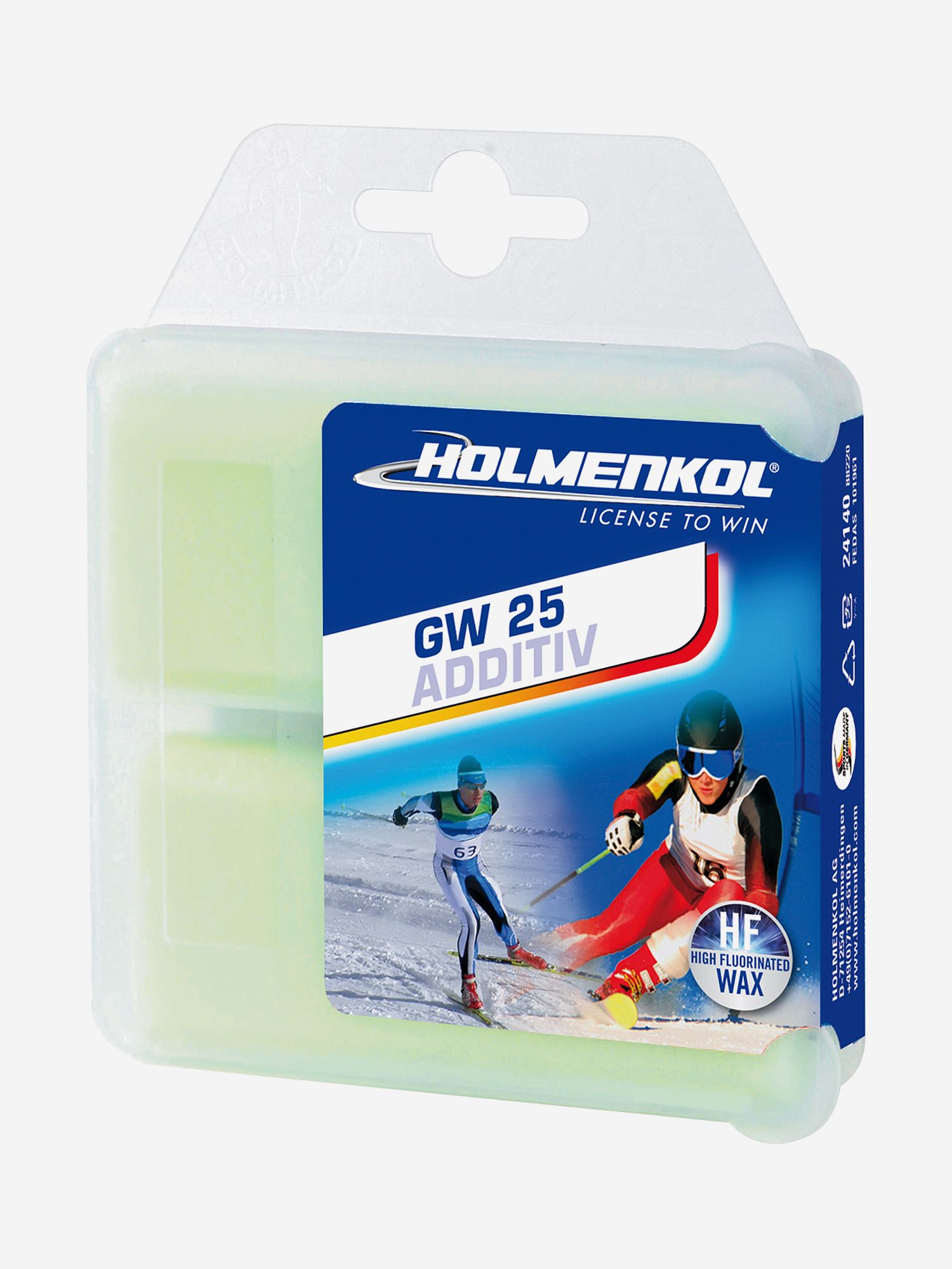 HOLMENKOL Парафин (добавка) высокофтористый HOLMENKOL ADDITIV HIGH FLUOR GW25, 2x35 г Артикул: 24140