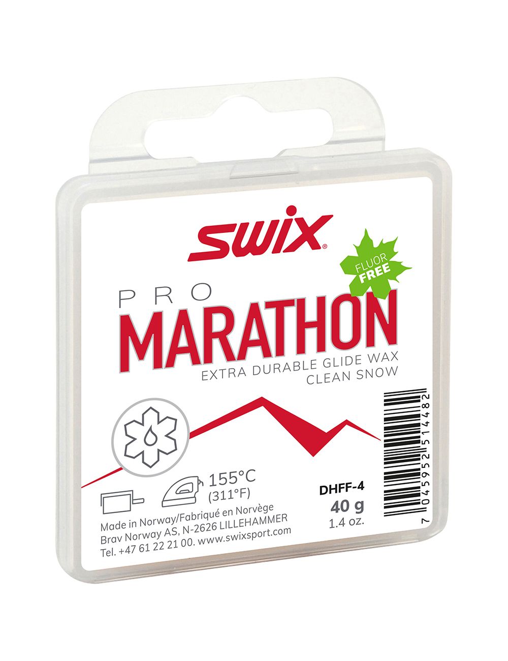 SWIX Парафин SWIX DHFF MARATHON WHITE, 40 г Артикул: DHFF-4