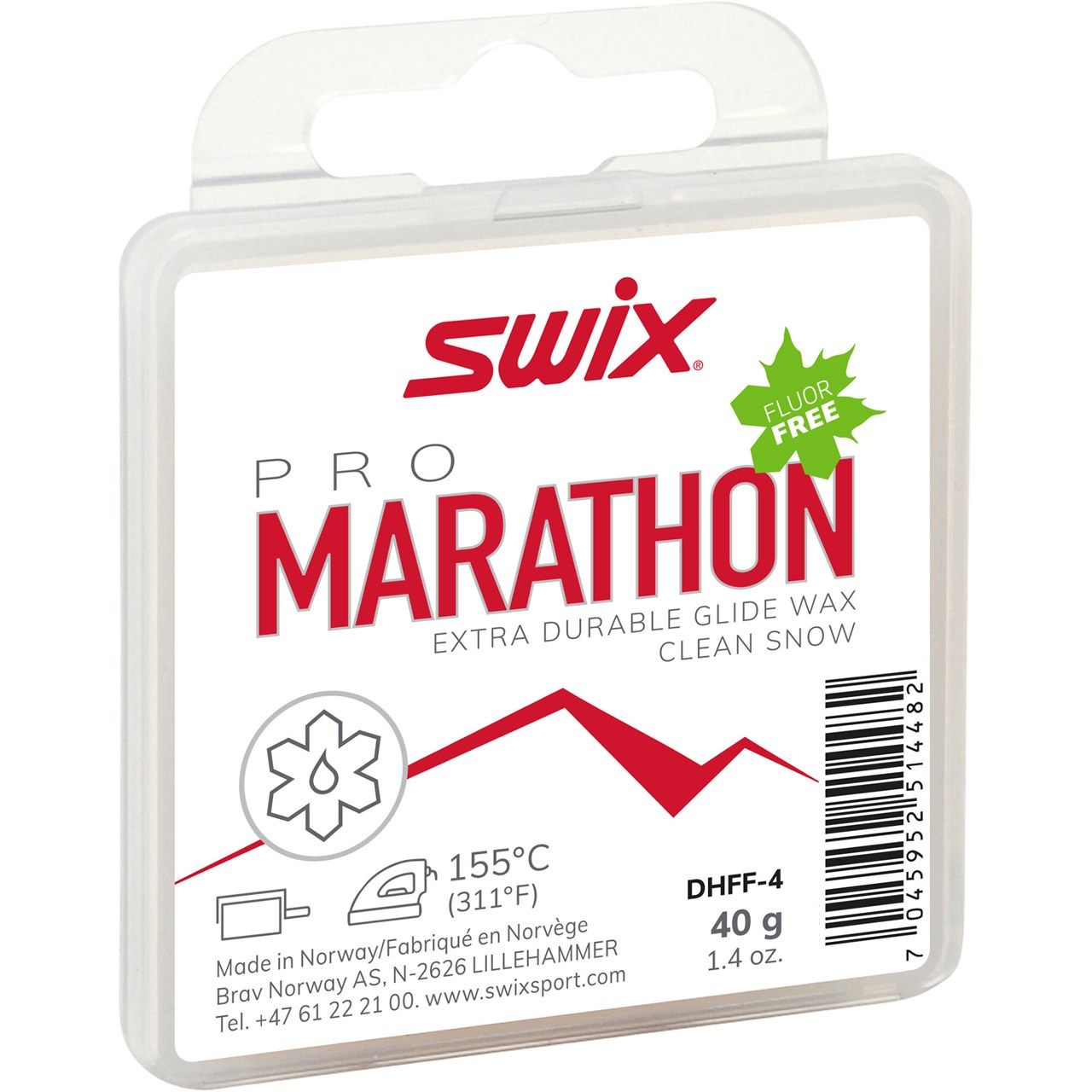 SWIX Парафин SWIX DHFF MARATHON WHITE, 40 г Артикул: DHFF-4