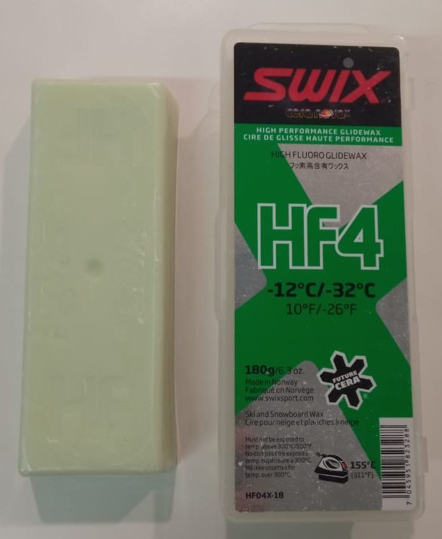 SWIX Высокофтористый парафин SWIX HF 4X GREEN -12/-32 C, 180 г Артикул: HF04X-18