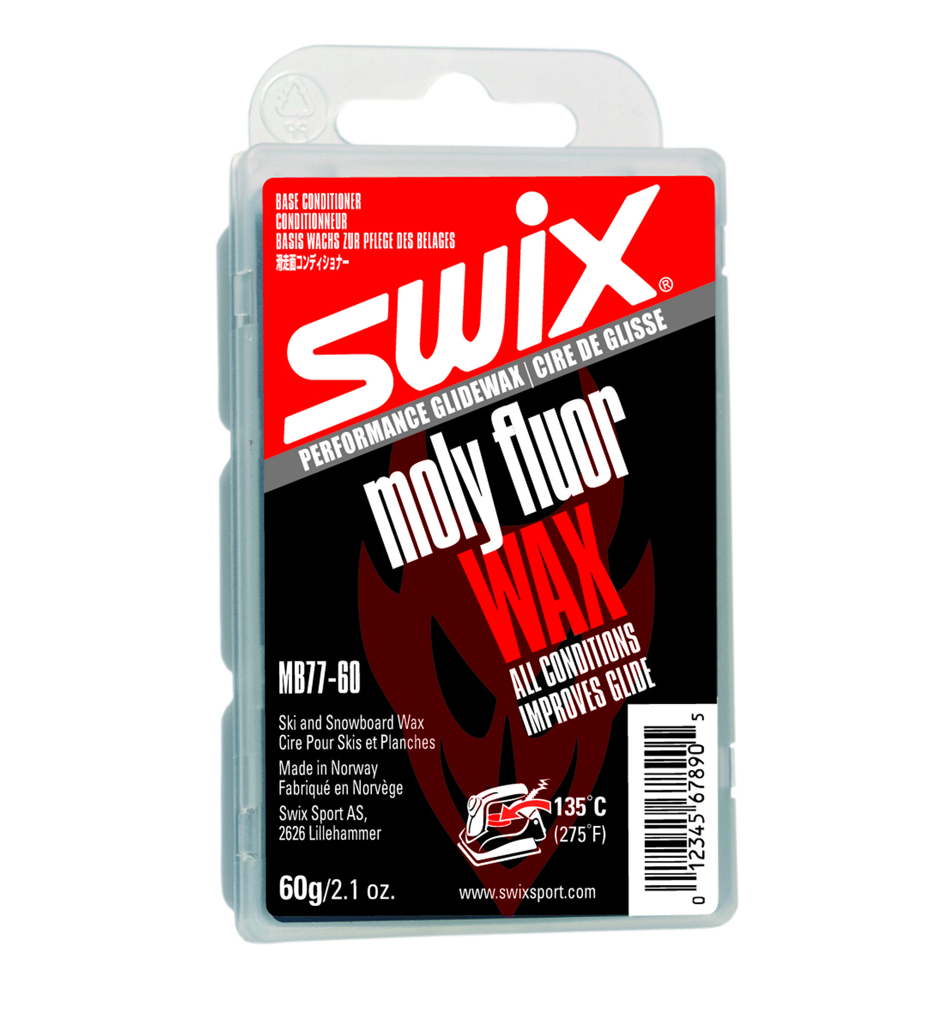 SWIX Парафин SWIX MOLY FLUOR, 60 г Артикул: MB077-6