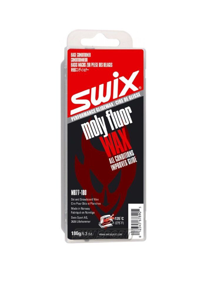 SWIX Парафин SWIX MOLY FLUOR, 180 г Артикул: MB077-18