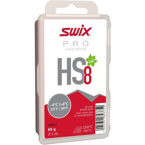 SWIX Парафин SWIX HS8 RED +4/-4 C, 60 г Артикул: HS08-6