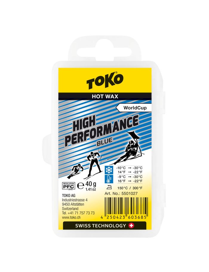 TOKO Парафин TOKO HIGH PERFORMANCE WC HOT WAX BLUE, 40 г Артикул: 5501027