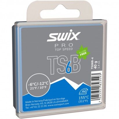 SWIX Парафин SWIX TS6 BLACK -6/-12 C, 40 г Артикул: TS06B-4