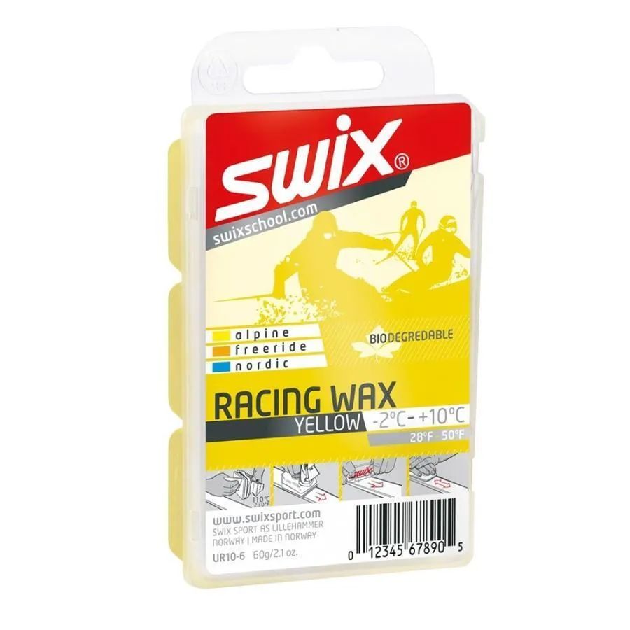 SWIX Парафин SWIX RACING WAX YELLOW BIO +10/-2 C, 60 г Артикул: UR10-6