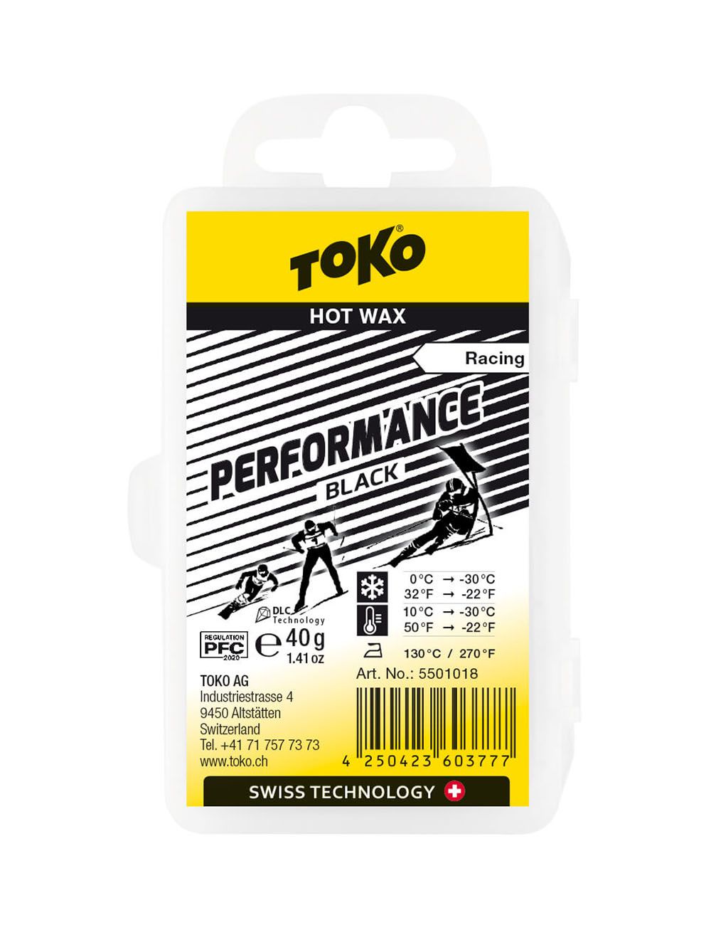 TOKO Парафин TOKO PERFORMANCE DLC HOT WAX BLACK, 40 г Артикул: 5501018