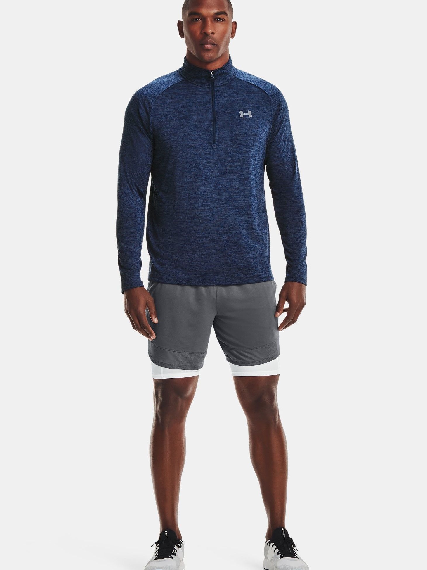 UNDER ARMOUR Футболка TECH 2.0 LS 1/2 ZIP мужская Артикул: 1328495