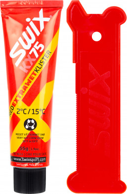 SWIX Клистер KX75 RED EXTRA со скребком, 55 г Артикул: KX75