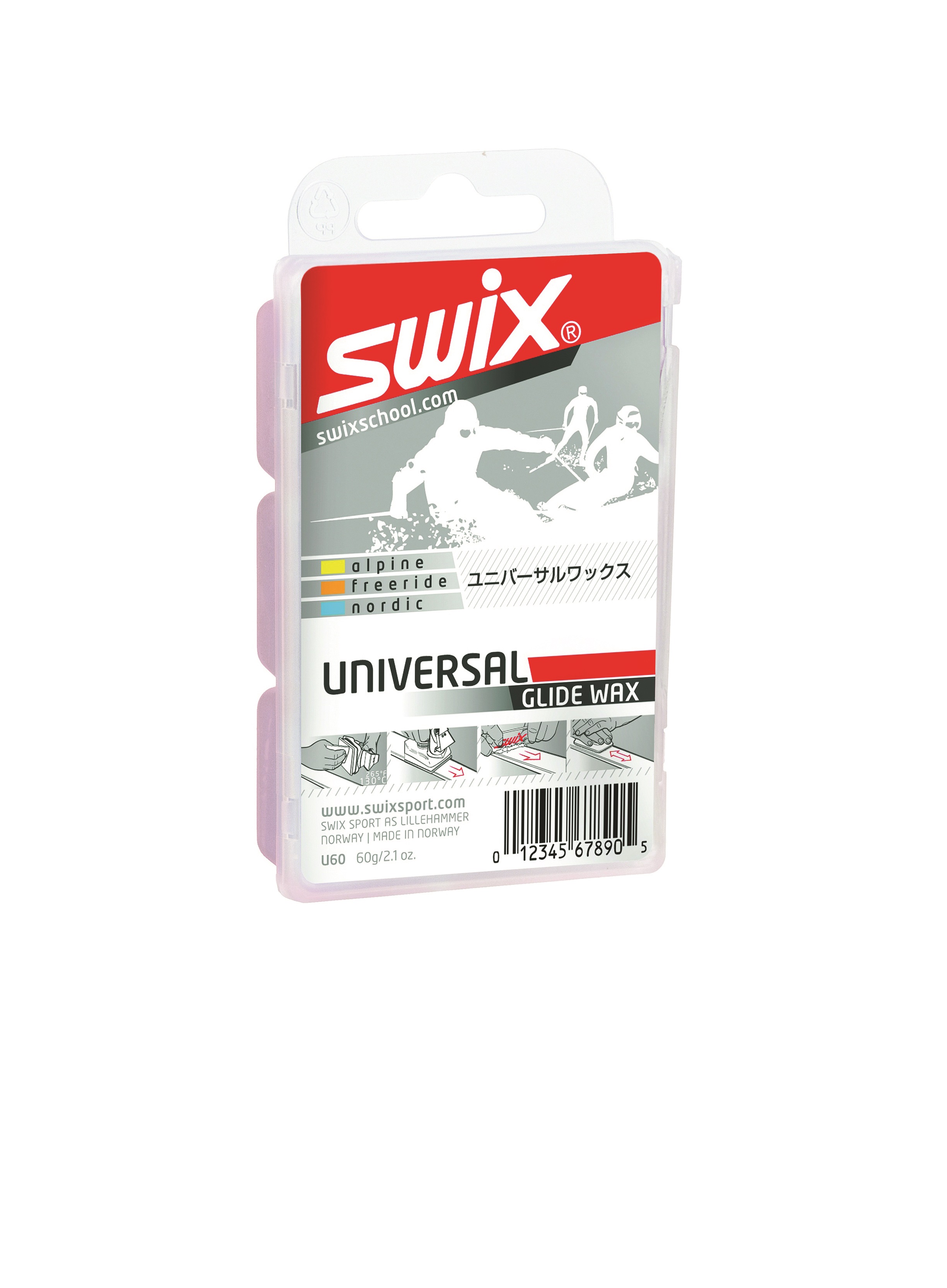SWIX Парафин углеводородный SWIX UNIVERSAL, 60 г Артикул: U60