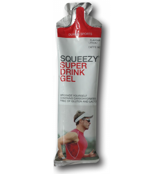 SQUEEZY Гель питьевой SUPER DRINK GEL лимон+кофеин, 60 мл Артикул: GE1035