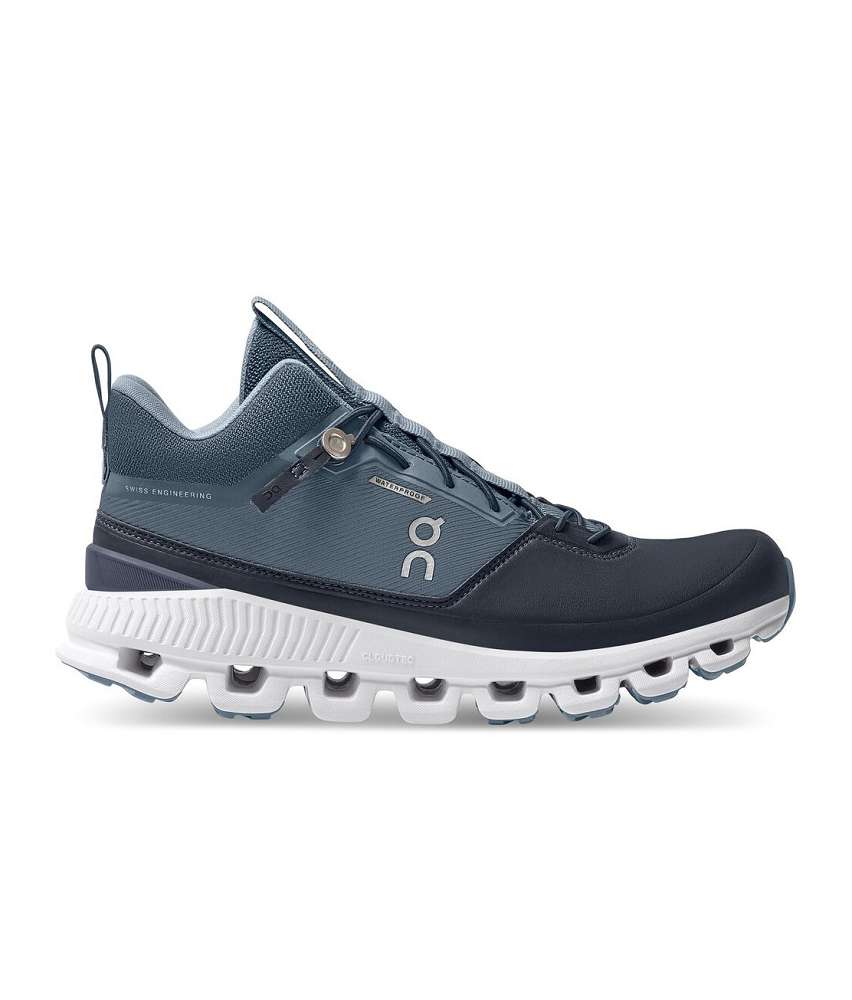 ON Кроссовки CLOUD HI WATERPROOF Dust / Navy женские Артикул: 000028.99167