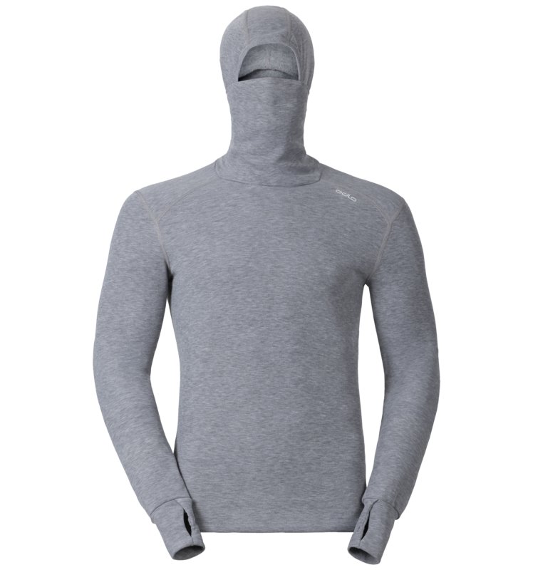 ODLO Футболка длинный рукав с капюшоном и маской WARM мужская Артикул: 152072