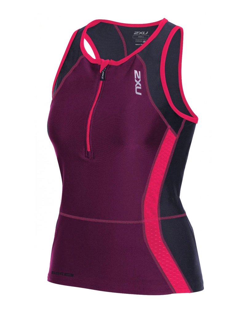 2XU Майка стартовая женская 2XU барбарис/лиловый Артикул: WT3637a