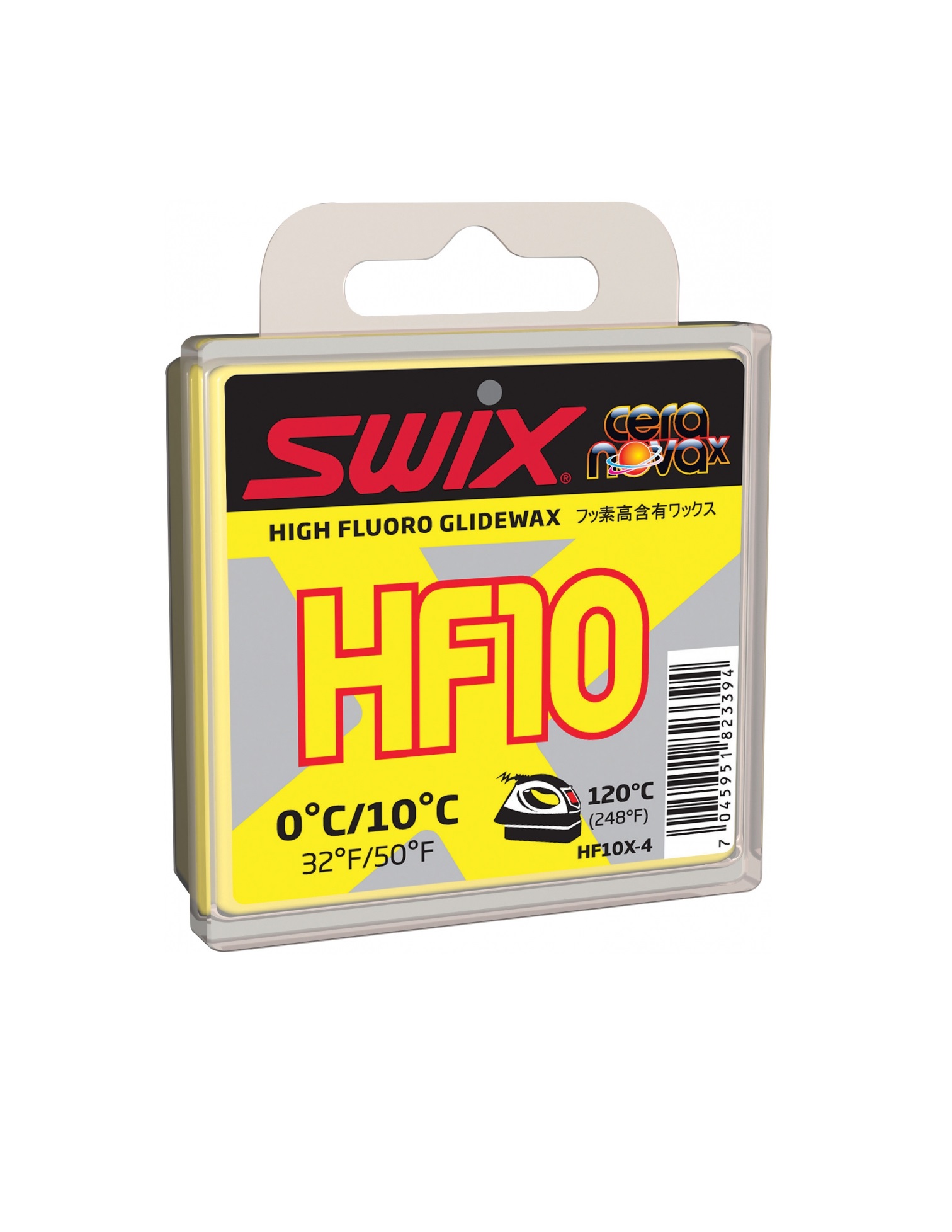 SWIX Высокофтористый парафин SWIX HF 10X YELLOW +10/ 0°C, 40 г Артикул: HF10X-4