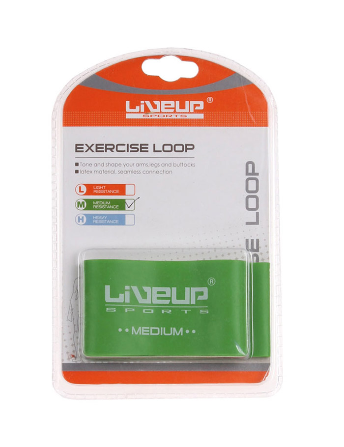 LIVEUP Резинка для фитнеса LATEX LOOP MEDIUM Green 50 см Артикул: LS3650-500Mg