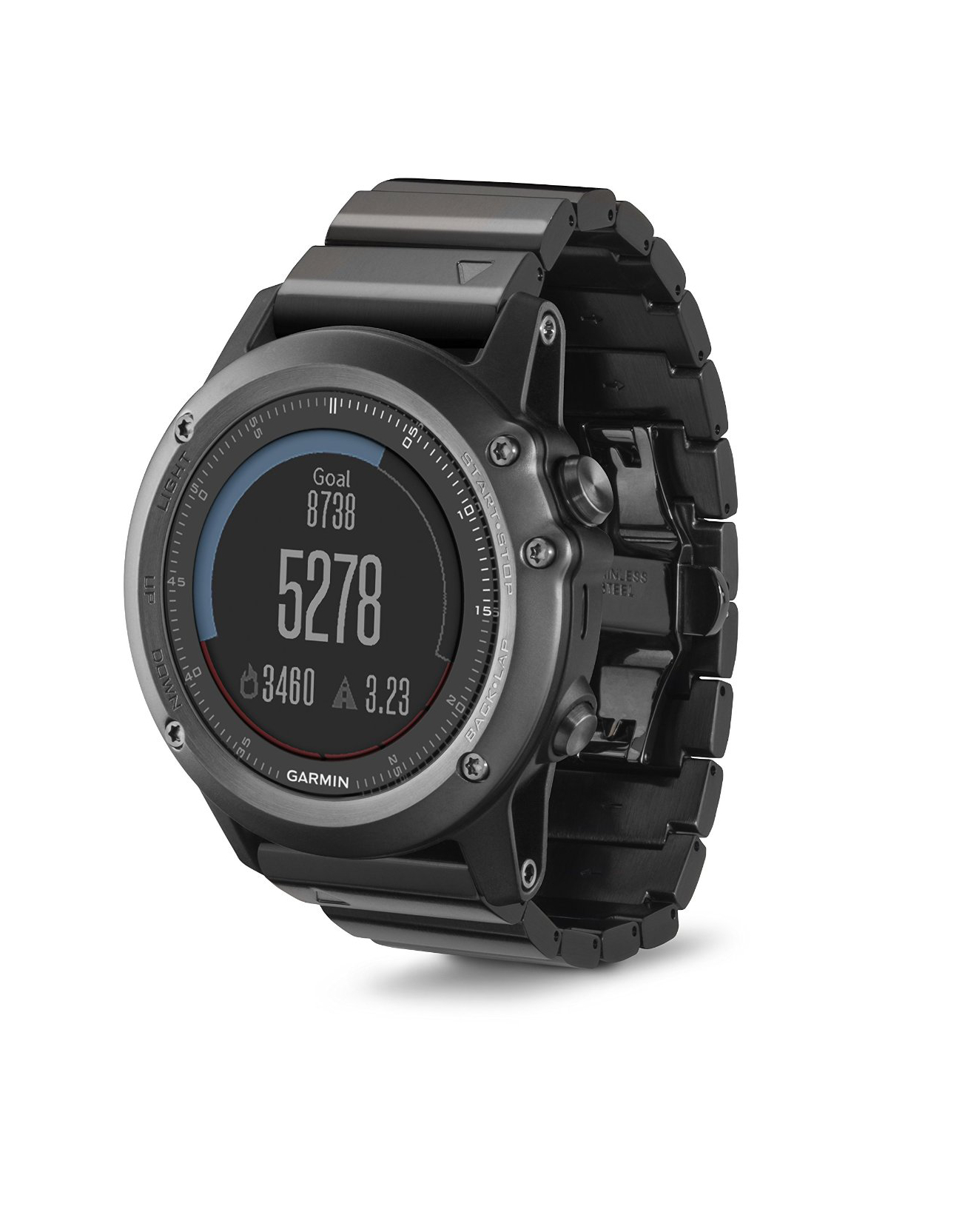 GARMIN Спортивные часы с GPS Fenix 3 Sapphire HRM с металлическим браслетом Артикул: 010-01338-26