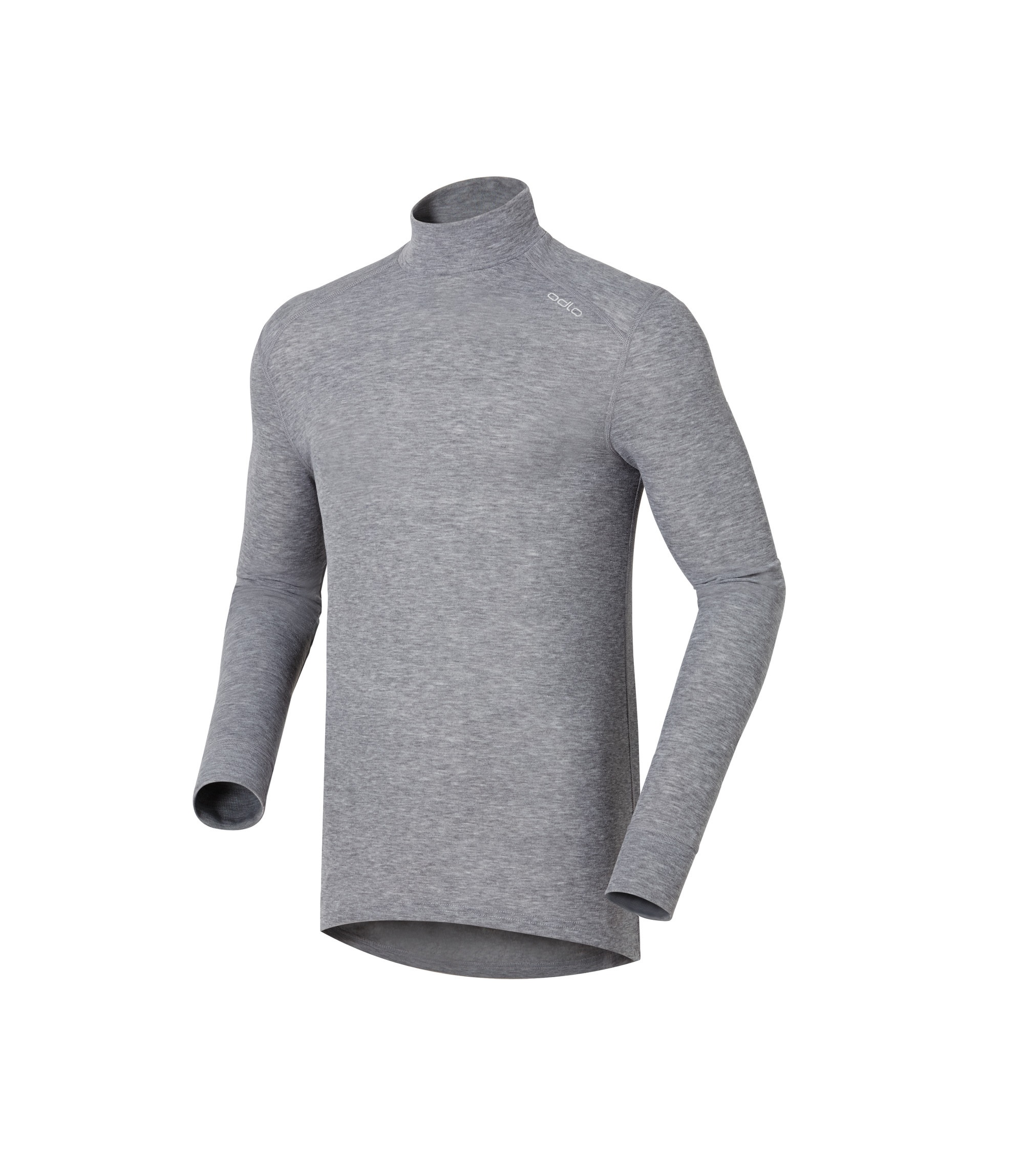 ODLO Футболка длинный рукав и воротник-стойка ACTIVE WARM мужская, артикул 152012, цвет серый, характеристики, фото