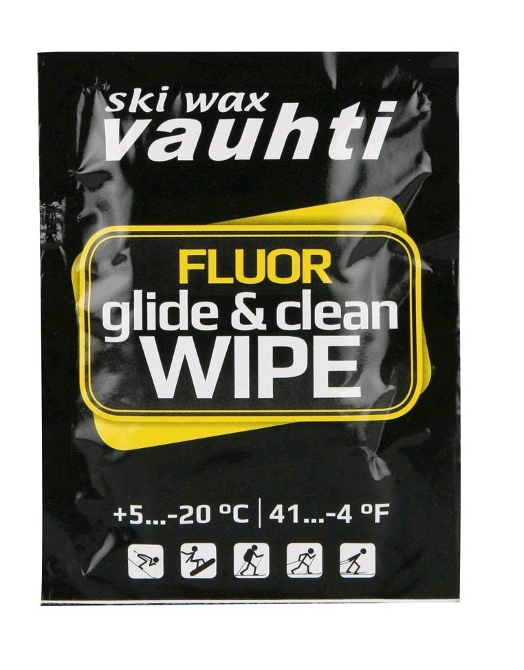 VAUHTI Смывка салфетка фторированная VAUHTI CLEAN & GLIDE WIPE +5/-20 C, 15 штук Артикул: EV41-CG172_15