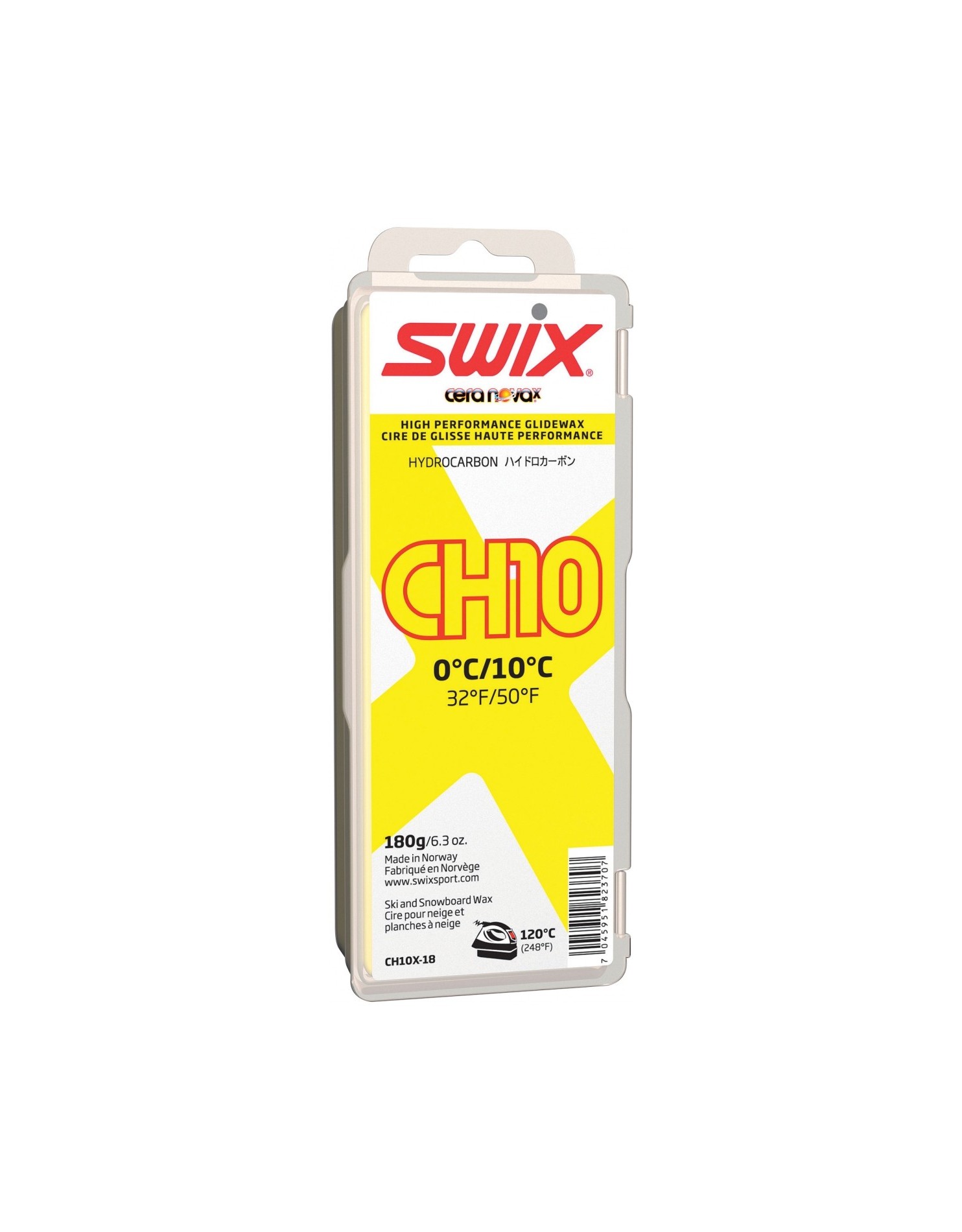 SWIX Мазь скольжения CH10X YELLOW (0...+10), 180 г Артикул: CH10X-18