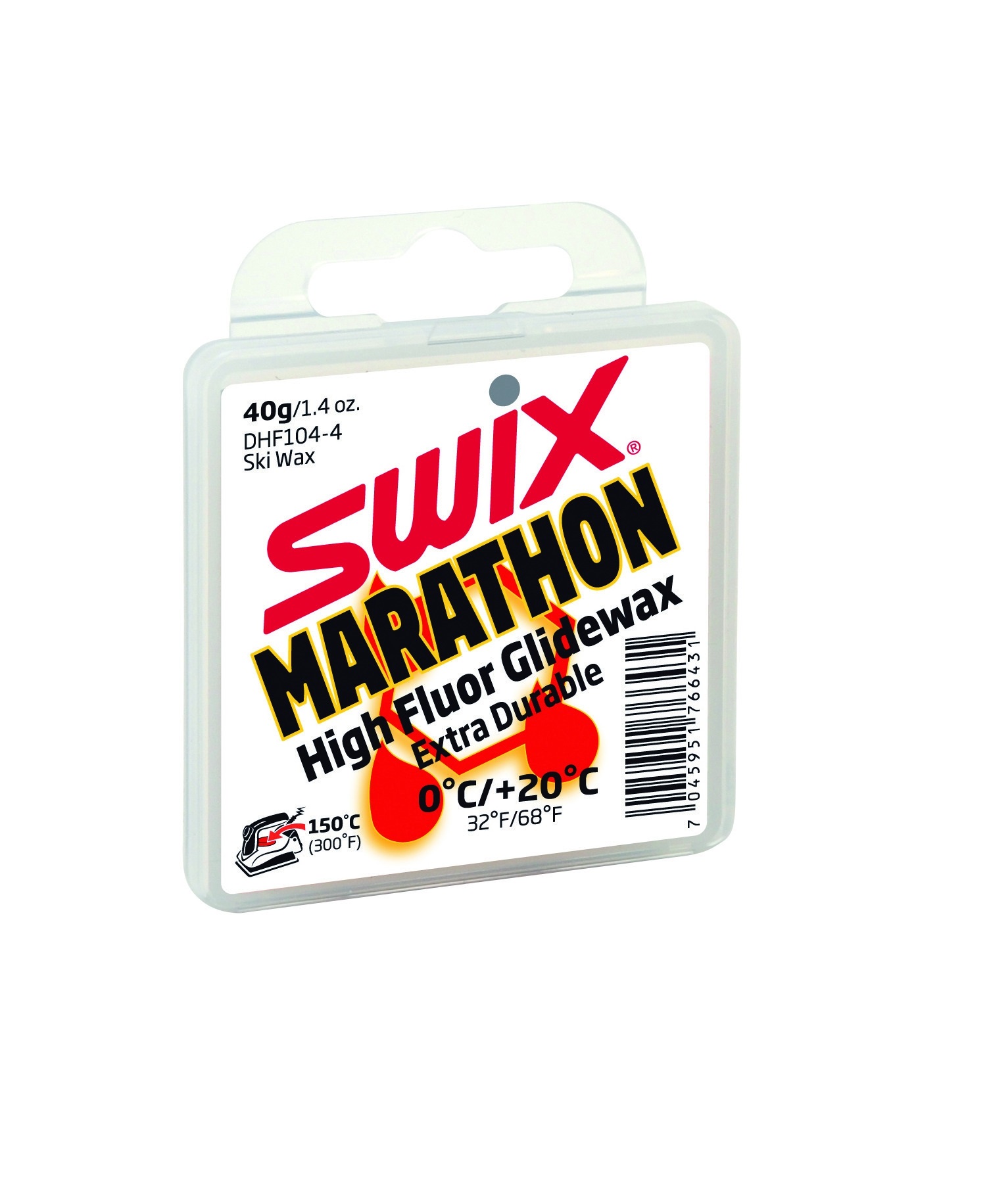 SWIX Мазь скольжения DHF104 WHITE MARATHON (0...+20), 40 г Артикул: DHF104-4