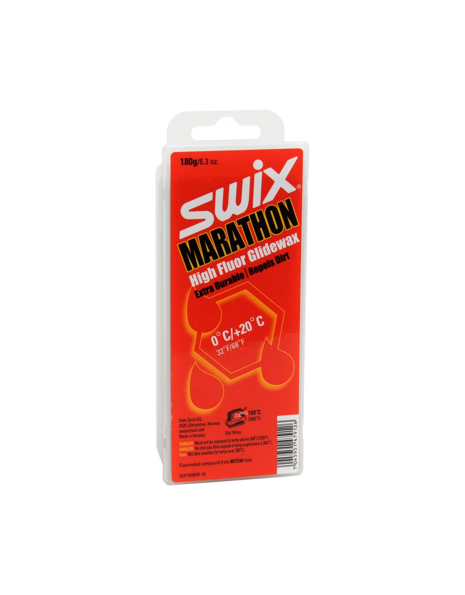 SWIX Мазь скольжения DHF104BW WHITE MARATHON (0...+20), 180 г Артикул: DHF104BW-18