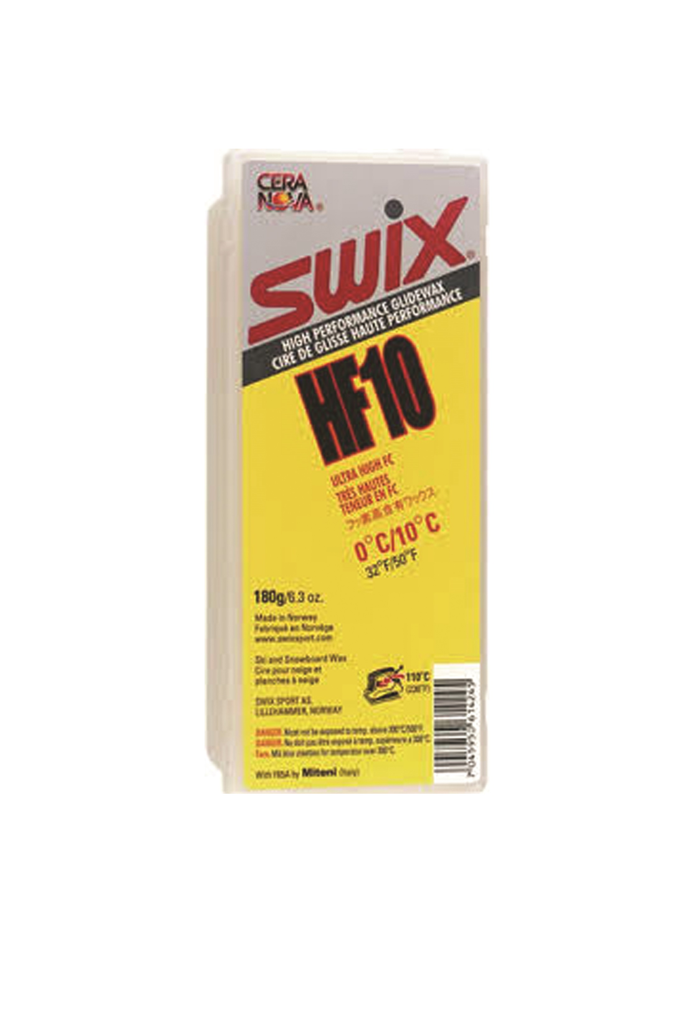 SWIX Мазь скольжения HF10 YELLOW (0...10), 180 г Артикул: HF010-18