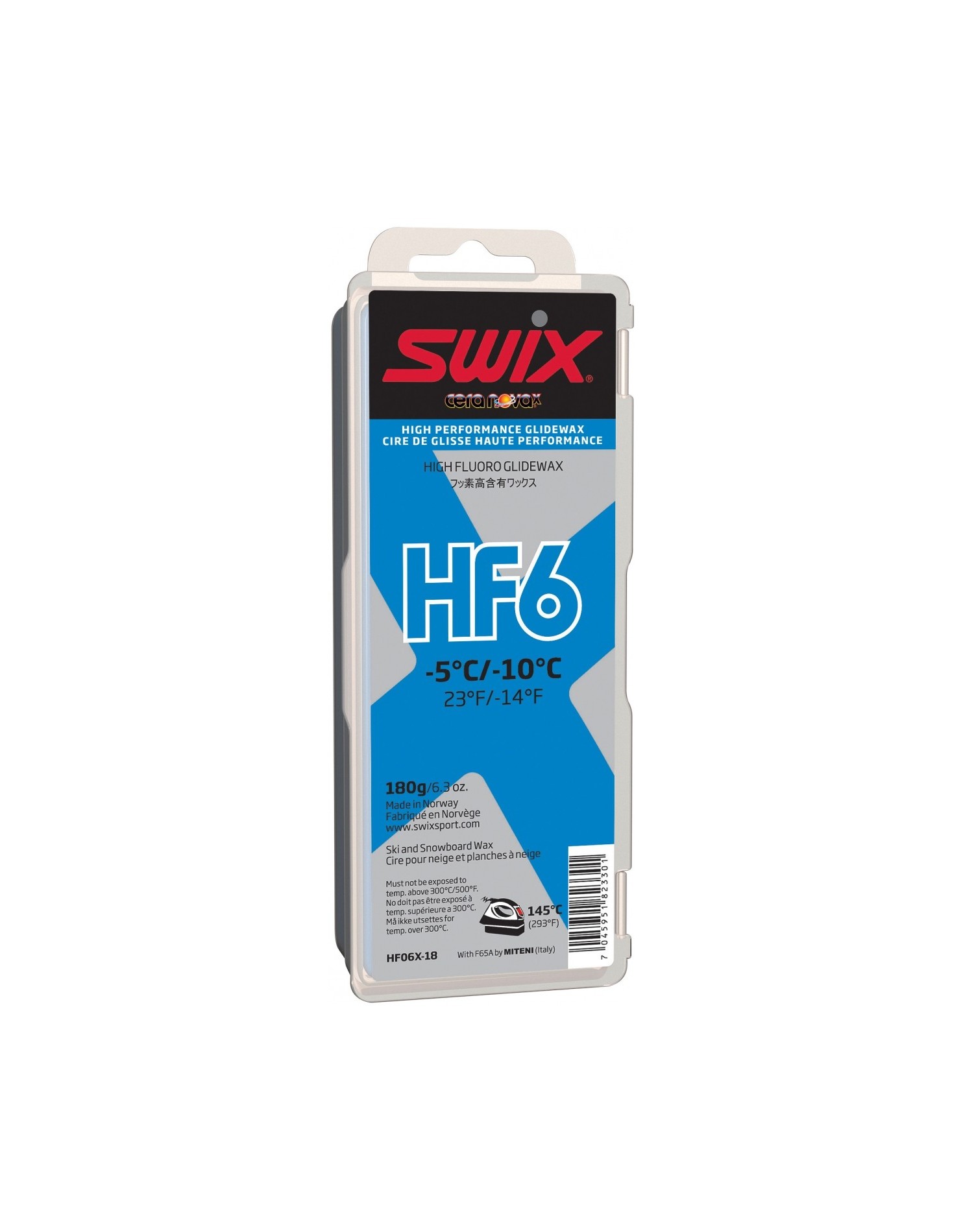 SWIX Мазь скольжения HF6X BLUE (-5...-10), 180 г Артикул: HF06X-18