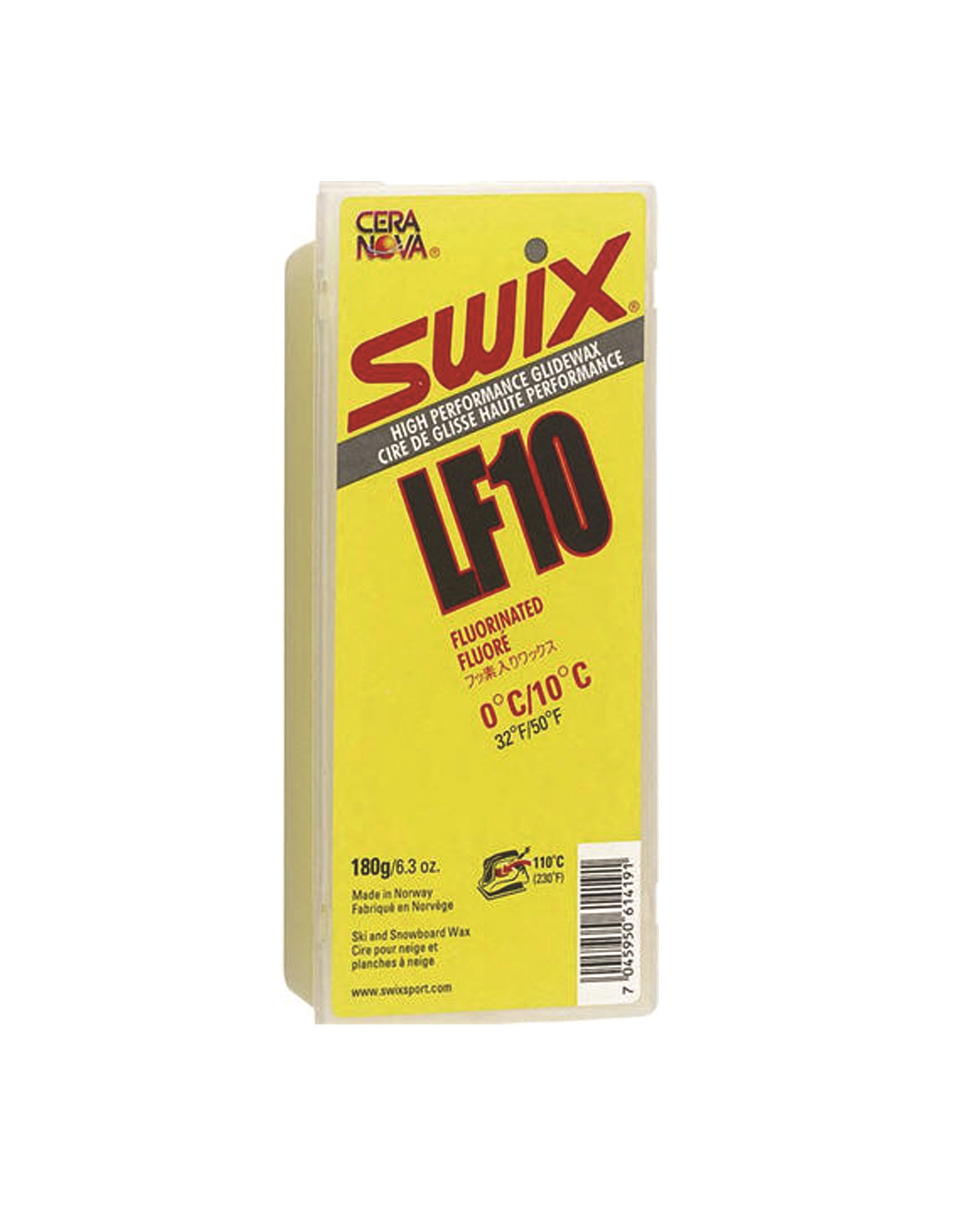 SWIX Мазь скольжения LF10 YELLOW (0...+10), 180 г Артикул: LF010-18