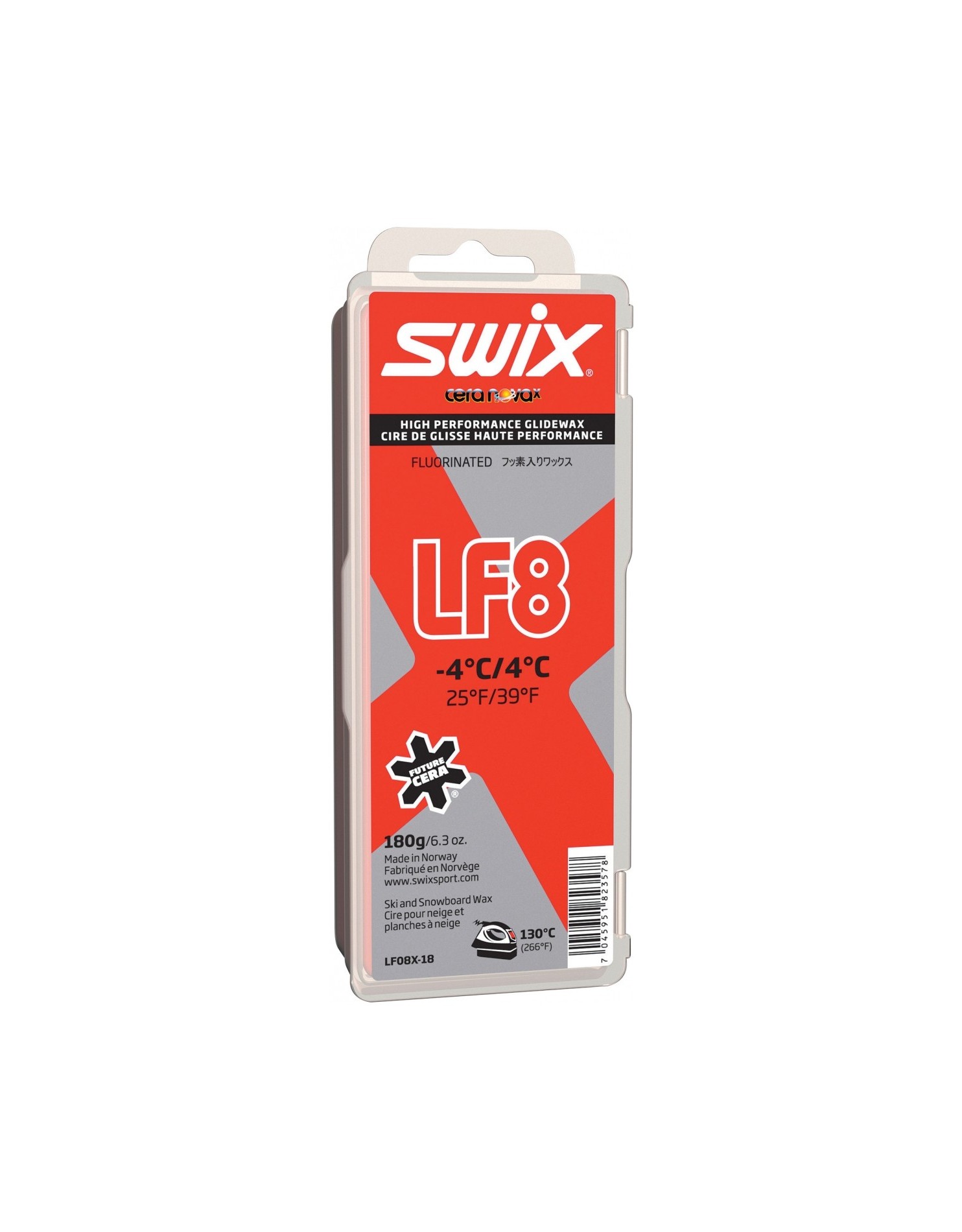SWIX Мазь скольжения LF8X RED (+4...-4), 180 г Артикул: LF08X-18