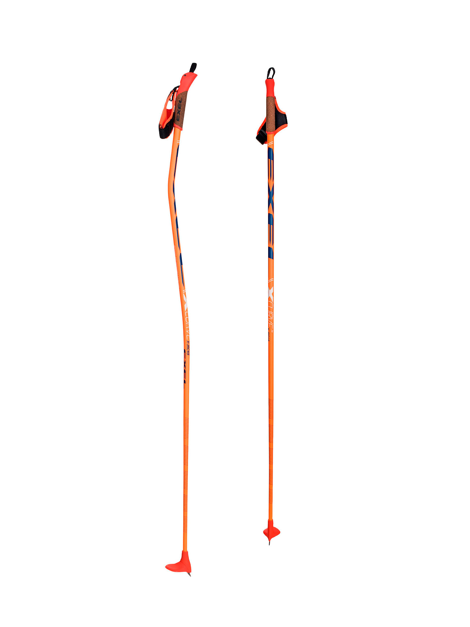 EXEL Лыжные палки X-CURVE X-45 JR ORANGE/BLUE Артикул: XCC15005