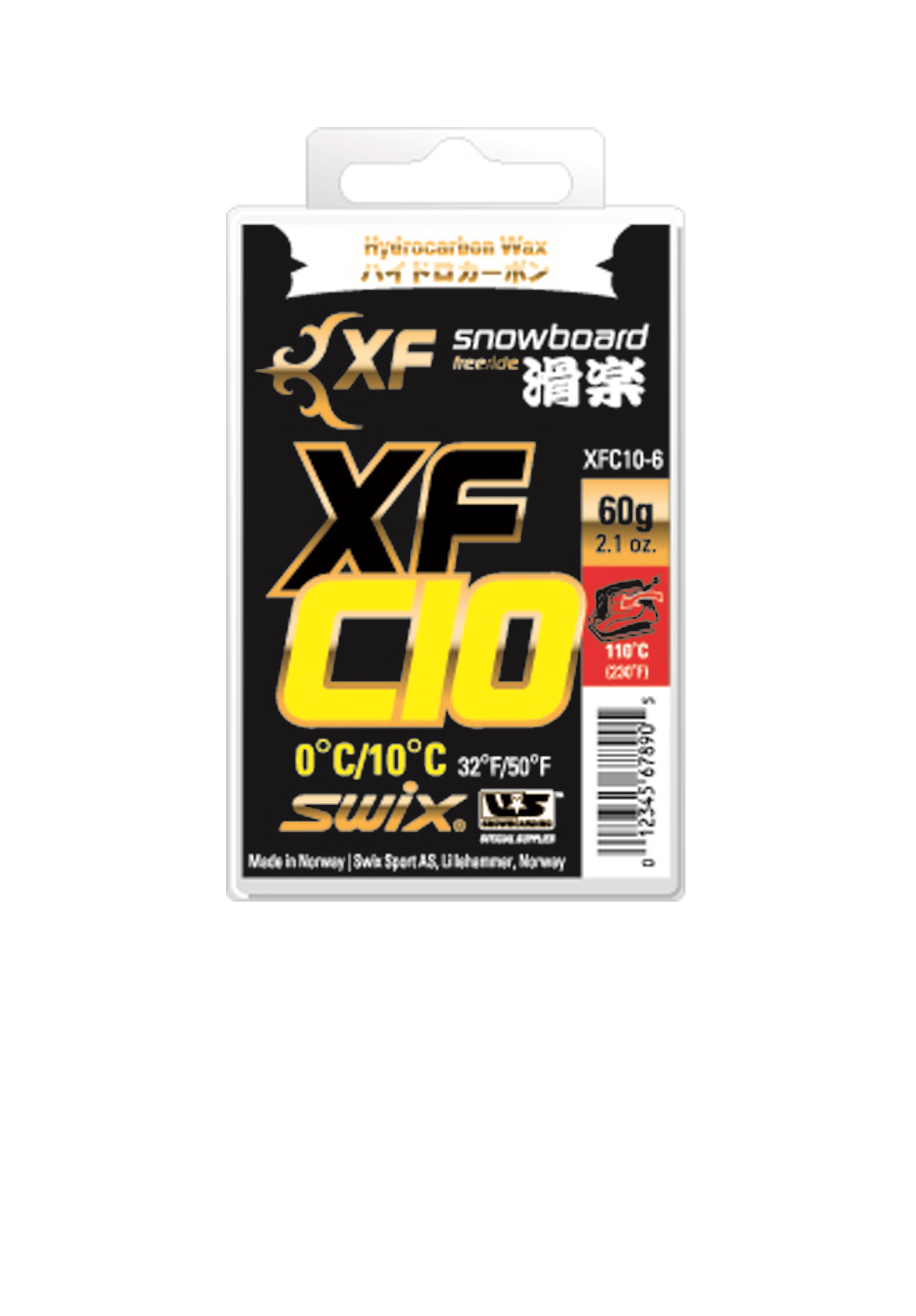 SWIX Мазь скольжения XFC10 YELLOW (0...+10), 60 г Артикул: XFC10-6