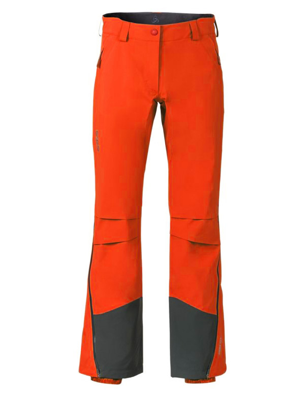 ODLO Брюки 3L GORE-TEX SPIRIT женские, артикул 525451, цвет оранжевый,характеристики, фото