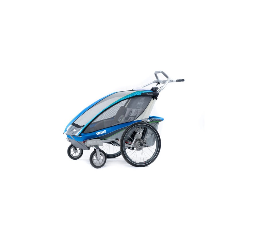 10101325 Коляска Thule Chariot CX2/Си Икс2, в комплекте с велосцепкой, синий, 14- Артикул: 10101325