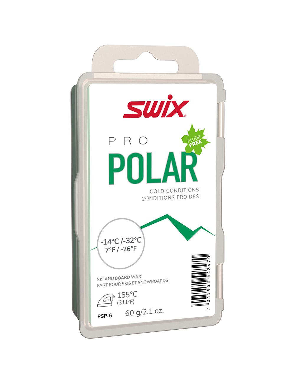 SWIX Парафин SWIX PS POLAR -14/-32°C, 60 г Артикул: PSP-6