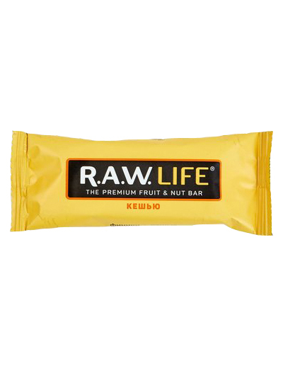 R.A.W LIFE Батончик "Кешью", 47 г Артикул: RAWLIFE-01