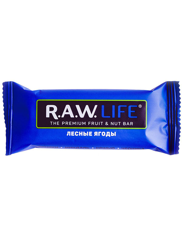 R.A.W LIFE Батончик "Лесные ягоды", 47 г Артикул: RAWLIFE-06