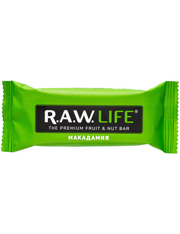 R.A.W LIFE Батончик "Макадамия", 47 г Артикул: RAWLIFE-04