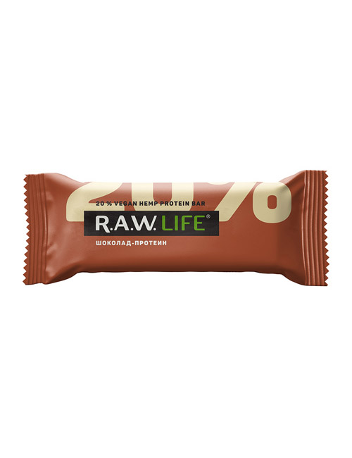 R.A.W LIFE Батончик "Шоколад-протеин", 47 г Артикул: RAWLIFE-12