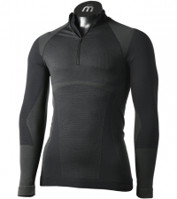 MICO Футболка длинный рукав 1/2 ZIP WARM CONTROL SKINTECH мужская