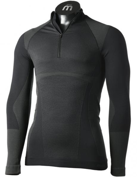 MICO Футболка длинный рукав 1/2 ZIP WARM CONTROL SKINTECH мужская Артикул: IN01852