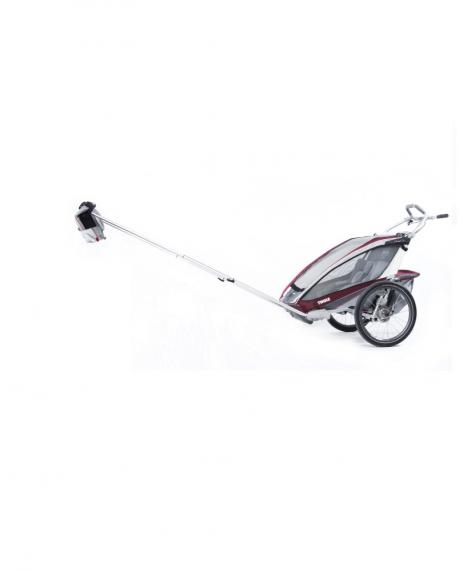 THULE Коляска Chariot CX2/Си Икс2, в комплекте с велосцепкой, бордовая Артикул: 10101324