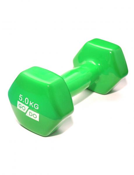 GO DO Гантель виниловая GREEN 5 кг Артикул: 31731