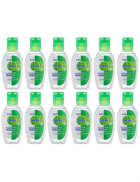 Антисептик Dettol гель для рук антибактериальный 50 мл (12 шт.) Артикул: 36107