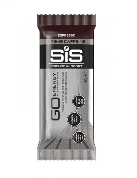 SIS Батончик углеводный с кофеином 75 мг GO ENERGY + CAFFEINE BAR эспрессо, 40 г Артикул: 5025324002122