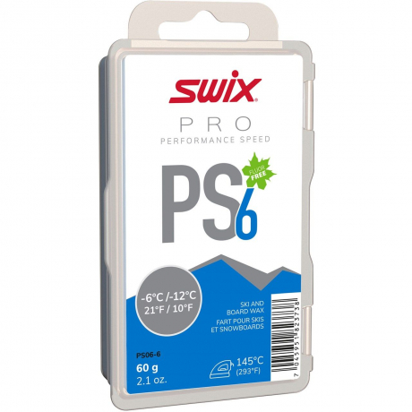 SWIX Парафин SWIX PS6 BLUE -6/-12 C, 60 г Артикул: PS06-6